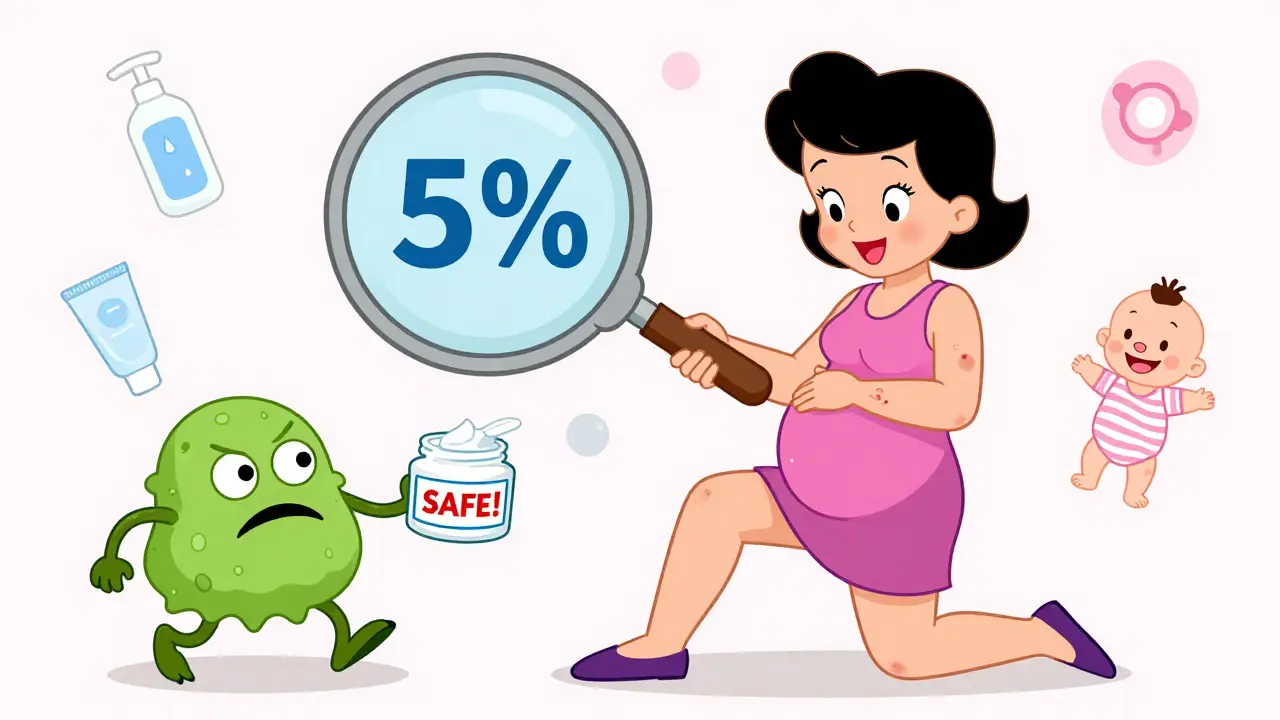 Woman applying safe hydrocortisone cream to eczema with friendly fungus retreating